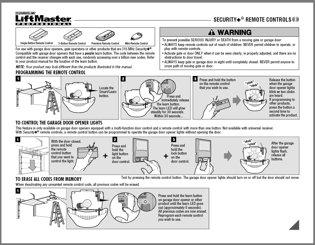 Stanley Securecode Garage Door Opener Manual